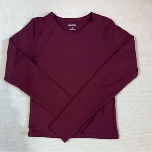 Hollister Red Fitted Long Sleeve T-Shirt